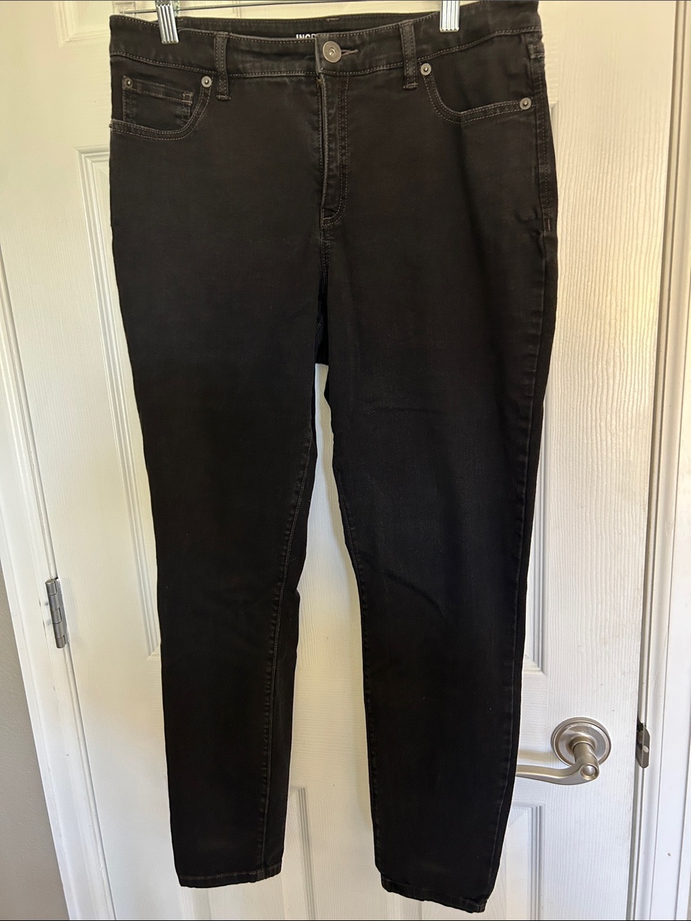 INC Denim black jeans mid Rise skinny stretch pants